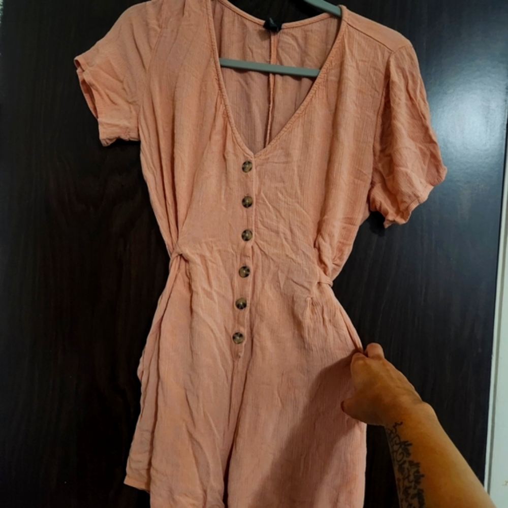 Wild Fable Pink Button-Front Romper